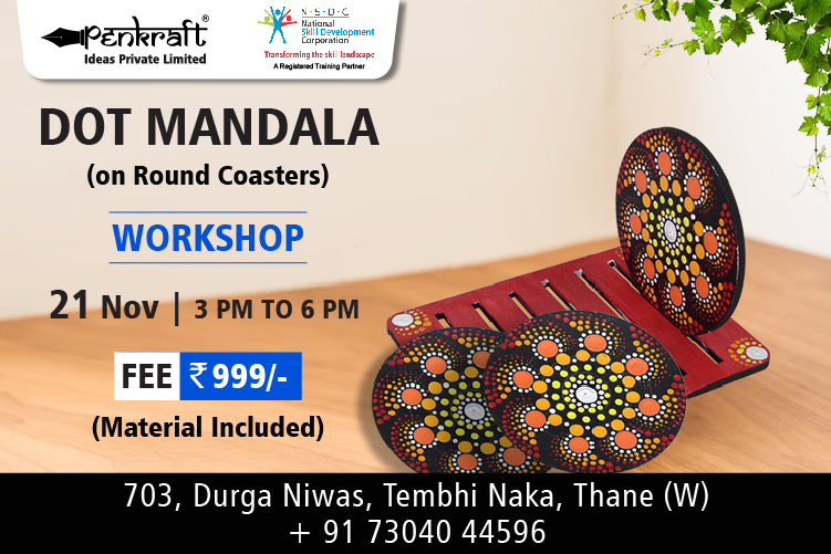 Penkraft Dot Mandala on Coasters Workshop
